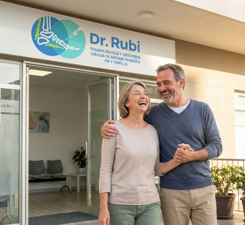 Pareja caminando feliz